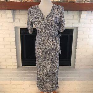 Vintage 90s Passports Pier 1 Imports Full-Wrap belt dress M.
